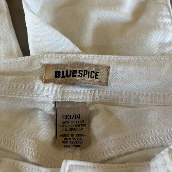 Blue Spice Skinny White Jeans, Juniors Size 13/14 - Picture 4 of 5